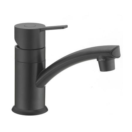Dura Faucet Dura Faucet (DF-PL200M-MB) RV Streamline Single Lever Lavatory Faucet – Matte Black, 1-Hole - Outdoor Depot