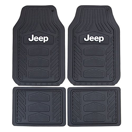 Plasticolor Plasticolor 001668R01 Jeep Weatherpro 4 Piece Floor Mats Set, Floor Mats, One Size, Black - Outdoor Depot