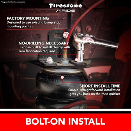 Airide Firestone Airide Ride-Rite Air Suspension Kit with Mounting Assembly fits 2015-2026 F150 | 100 PSI | - Outdoor Depot