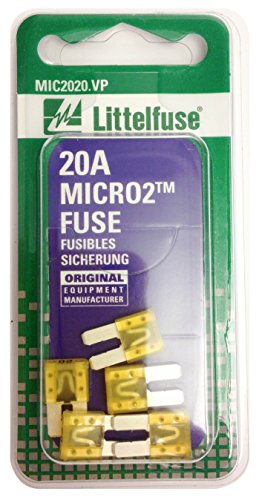 Littelfuse Littelfuse (MIC2020.VP) MICRO2 Yellow 32V 20 Amp Blade Fuse, (Pack of 5) - Outdoor Depot