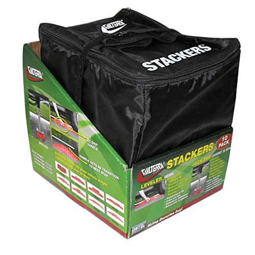Valterra Valterra A10-0920 Stackers Leveler/Jack Pad - 10 Pack with Carry Bag , Red - Outdoor Depot