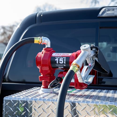 Fill-Rite Fill-Rite FR1210H 12V 15 GPM Fuel Transfer Pump with Discharge Hose & Manual Nozzle | Gasoline, - Outdoor Depot
