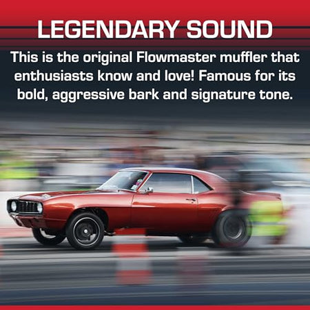 Flowmaster Flowmaster 40 Series Original Chambered Muffler – 3.00” Center In / 2.50” Dual Out – Aggressive - Outdoor Depot