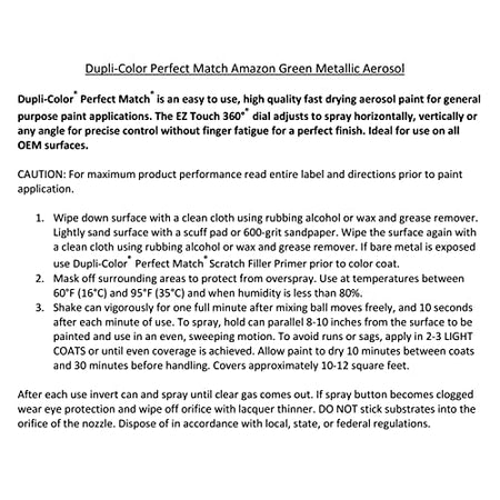 Dupli-Color Dupli-Color Perfect Match Premium Automotive Paint, Amazon Green (M), 8 oz - Outdoor Depot