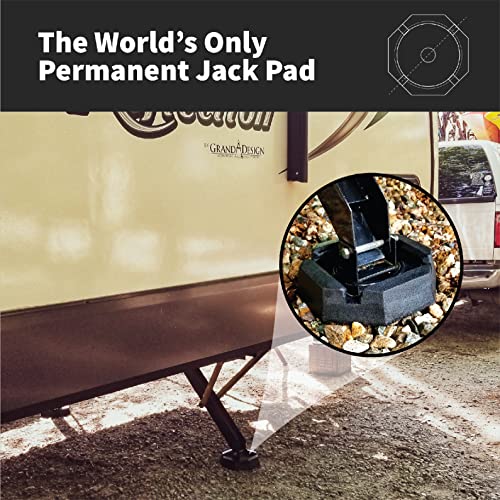SnapPad SnapPad Xtra RV Leveling Pads - Permanent Jack Stabilizers for RVs - 5" Square Leveling Jack Pads - Outdoor Depot