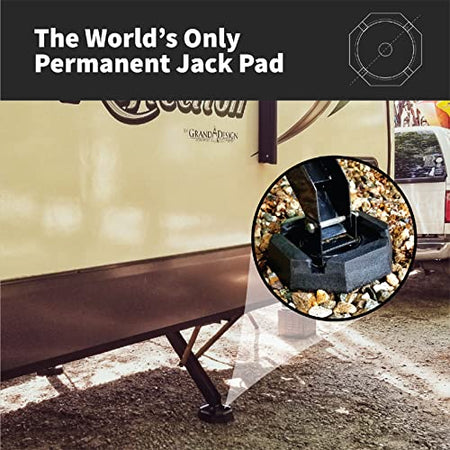 SnapPad SnapPad Xtra RV Leveling Pads - Permanent Jack Stabilizers for RVs - 5" Square Leveling Jack Pads - Outdoor Depot