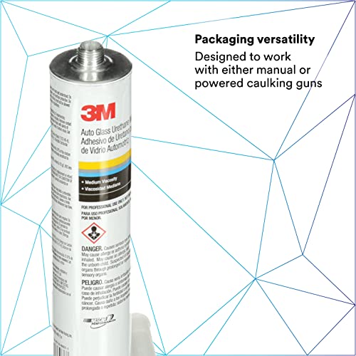 3M 3M Auto Glass Urethane Windshield Adhesive, 08693, Medium Viscosity, High-Strength, Fast-Curing, 310 - Outdoor-Depot.us
