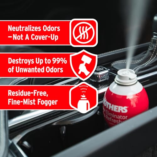 Mothers Mothers Odor Eliminator & Refresher, Unscented, 2 oz. Aerosol – Whole-Car Fogger Neutralizes Smoke, - Outdoor Depot