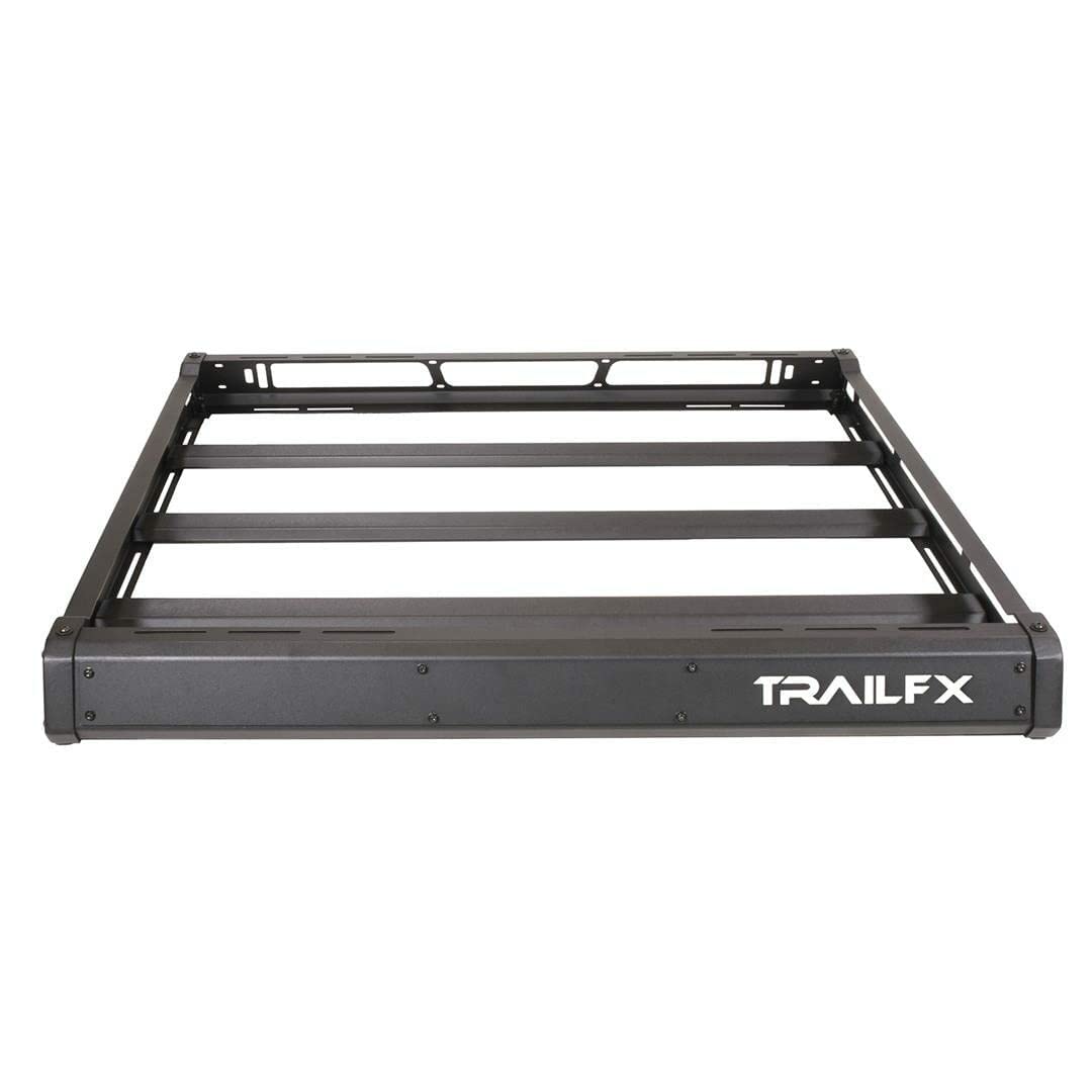 Trailfx Heavy-Duty Aluminum Roof Basket Cargo Carrier for Wrangler JL & Gladiator Direct Fit No Drill - Outdoor Depot