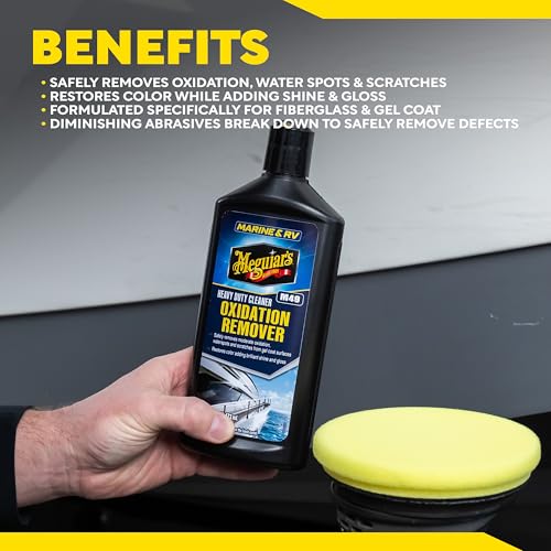 Meguiar's Meguiar's M4916 Marine/RV Heavy Duty Oxidation Remover, Oxidation, Water Spot, Stain, and Boat - Outdoor Depot