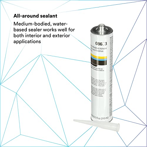 3M 3M Auto Glass Urethane Windshield Adhesive, 08693, Medium Viscosity, High-Strength, Fast-Curing, 310 - Outdoor-Depot.us