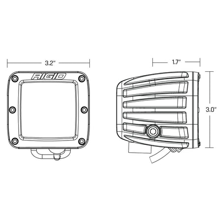 RIGID RIGID 504816 D-Series PRO SAE Fog Selective Yellow/Pair - Outdoor Depot