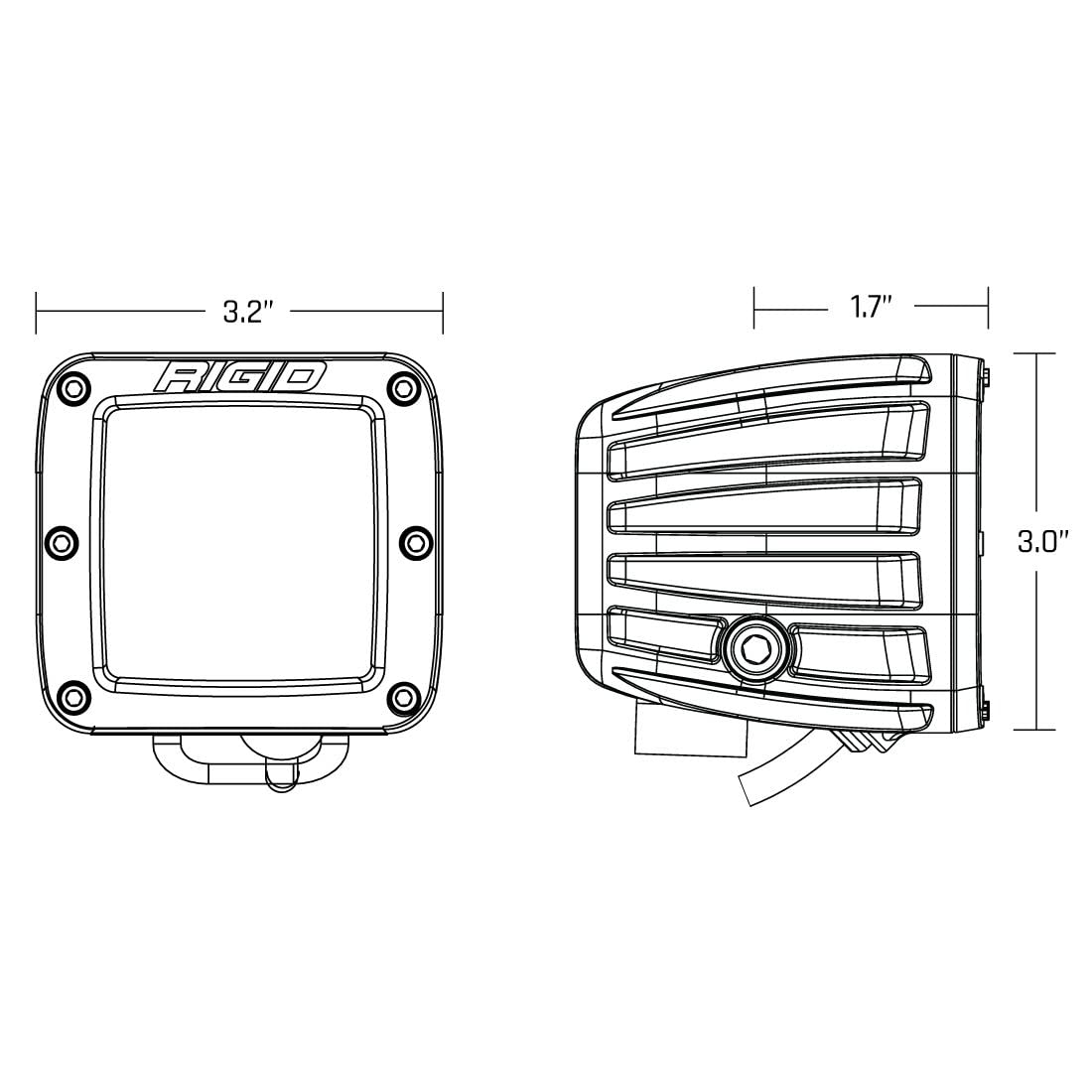 RIGID INDUSTRIES RIGID 504815 D-Series PRO SAE Fog White Pair - Outdoor Depot