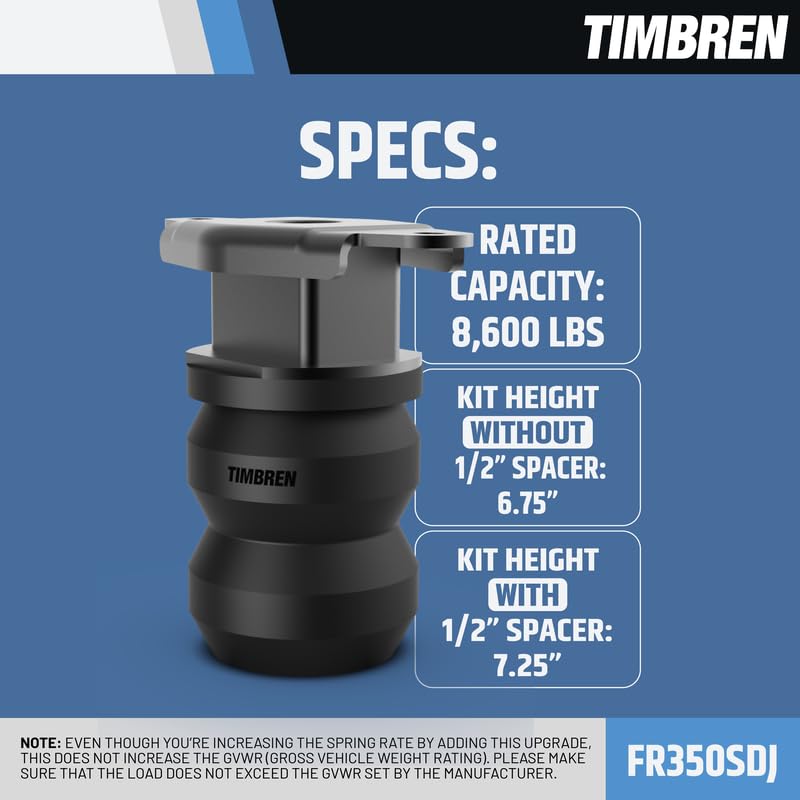 Timbren Timbren FR350SDJ SES Rear Suspension Enhancement System - 8,600 lb Load Support | Progressive Load - Outdoor Depot