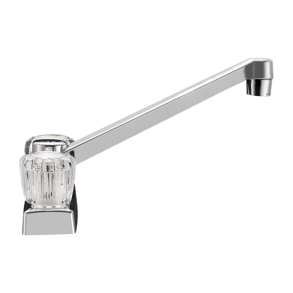 Dura Faucet Dura Faucet DF-PK640A-CP RV Swivel Kitchen, Galley or Bar Faucet with Crystal Acrylic Knobs - Outdoor Depot