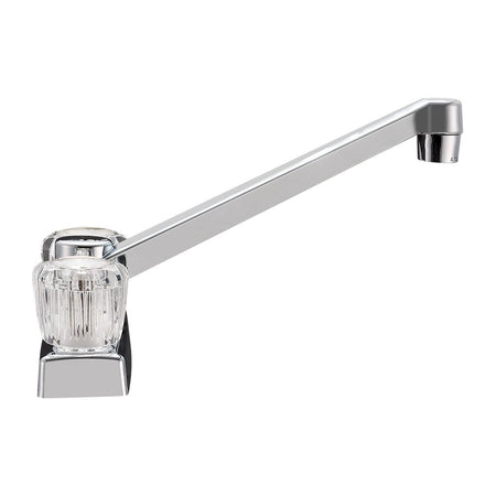 Dura Faucet Dura Faucet DF-PK640A-CP RV Swivel Kitchen, Galley or Bar Faucet with Crystal Acrylic Knobs - Outdoor Depot