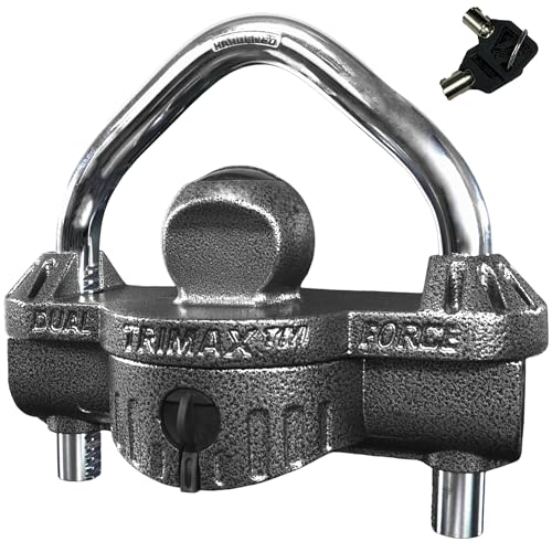 Trimax Trimax - UMAX 50D - Trailer Lock for Hitch, Dual Purpose Transforms to U Lock - Trailer Hitch Lock - Outdoor Depot
