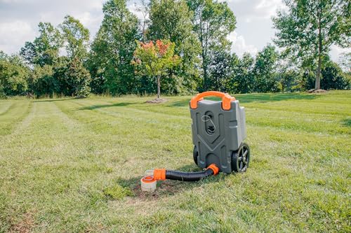Camco Camco Rhino 15-Gallon Portable RV Tote Tank - Features Large Heavy-Duty No-Flat Wheels & Low Drain - Outdoor Depot