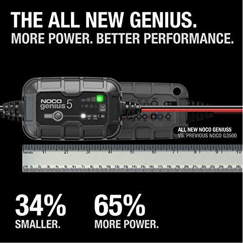 NOCO NOCO GENIUS5: 5A 6V/12V Smart Battery Charger – Automatic Maintainer, Trickle Charger & Desulfator with - Outdoor Depot