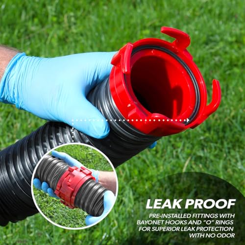Valterra Valterra 15-Foot Dominator RV Sewer Hose Kit, Universal Sewer Hose for RV Camper, Includes 15-Foot - Outdoor Depot