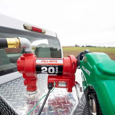 Fill-Rite Fill-Rite FR4210HD 12V 20 GPM Fuel Transfer Pump with Discharge Hose & Automatic Nozzle, Green | - Outdoor Depot