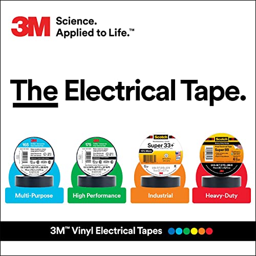 3M 3M Scotch Super 33+ Electrical Tape - 3/4 in x 52 ft, Premium Grade All-Weather Vinyl, Resistant to - Outdoor-Depot.us