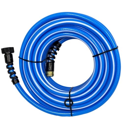 Valterra AquaFresh High Pressure Drinking Water Hose, Water Hose Hookup for RV - 1/2" x 25', Blue