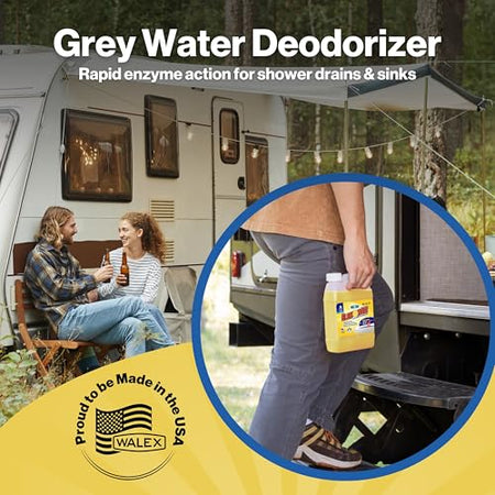 Walex Walex Elemonate Liquid Grey Water Deodorizer for RV, Camper & Marine - Dissolves Grease & Organic - Outdoor Depot