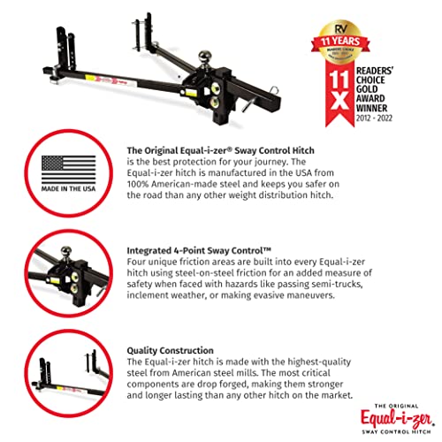 Equal-i-zer Equal-i-zer 4-point Sway Control Hitch, 90-00-0600, 6,000 Lbs Trailer Weight Rating, 600 Lbs - Outdoor Depot