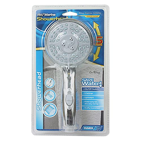 Camco Camco 43710 RV Shower Head with On/Off Switch (Chrome) - Outdoor Depot
