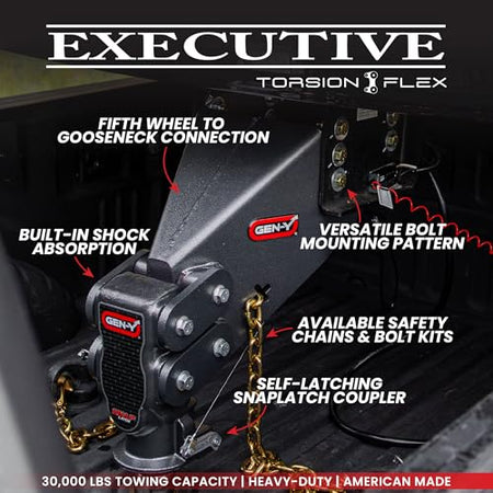 GEN-Y Hitch GEN-Y Hitch Fifth Wheel to Gooseneck SnapLatch Coupler - 1,500 LBS - 4,500 LBS Pin Weight Range - Outdoor Depot
