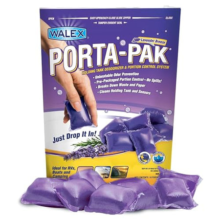 Walex Walex Porta-Pak Black Holding Tank Deodorizer & Portion Control System Drop-Ins - Rapid Breakdown of - Outdoor Depot