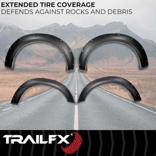 Trailfx TrailFX Pocket Fender Flares Fits 2023-2025 Ford F-250 Super Duty Black Plastic Fenders 2" Tire - Outdoor Depot