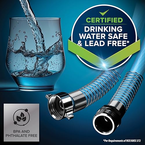 Camco Camco EvoFlex 25-Foot Drinking Water Hose | Features an Extra Flexible Construction | Stainless Steel - Outdoor Depot