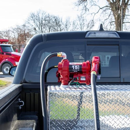 Fill-Rite Fill-Rite FR1210HA 12V 15 GPM Fuel Transfer Pump with Discharge Hose & Automatic Nozzle, Red | - Outdoor Depot