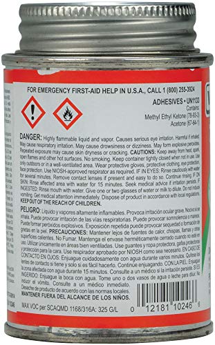 IPS Weld-On 10246 773 ABS Medium-Bodied High Strength Solvent Cement - Fast Setting and Low-VOC, Black, 1/4 - Outdoor Depot