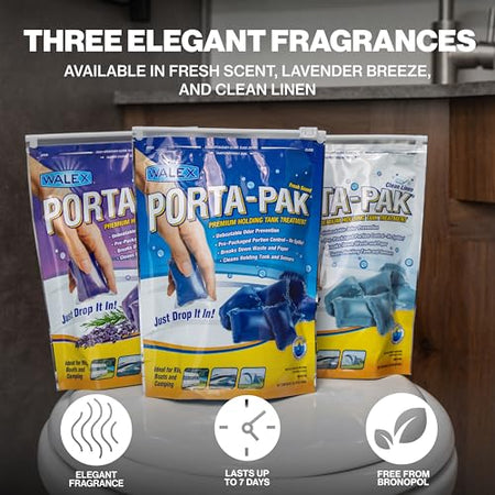 Walex Walex Porta-Pak Black Holding Tank Deodorizer & Portion Control System Drop-Ins - Rapid Breakdown of - Outdoor Depot