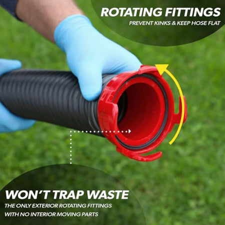 Valterra Valterra 15-Foot Dominator RV Sewer Hose Kit, Universal Sewer Hose for RV Camper, Includes 15-Foot - Outdoor Depot