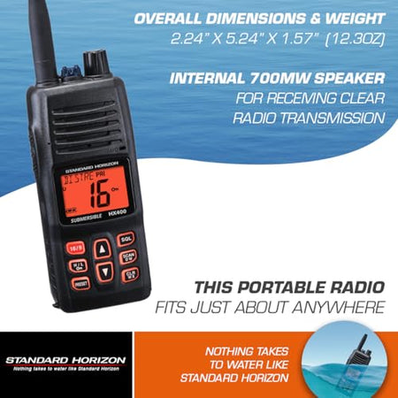 STANDARD HORIZON Standard Horizon HX400IS Intrinsically Safe Handheld VHF Radio - Outdoor Depot