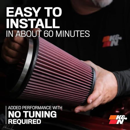 K&N K&N Cold Air Intake System: High-Flow Air Filter, Increase Performance & Towing: Compatible with - Outdoor Depot