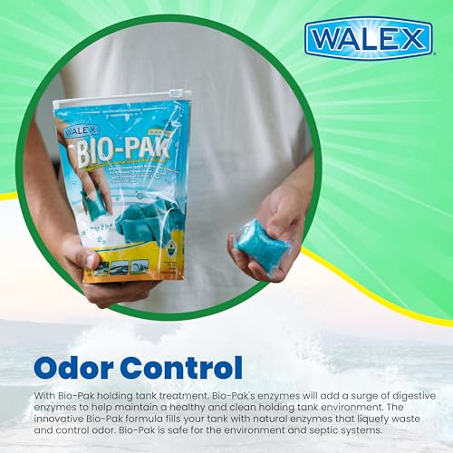 Walex Walex Bio-Pak Black Holding Tank Deodorizer & Waste Digester Drop-Ins - Advanced Enzyme Formula for - Outdoor Depot
