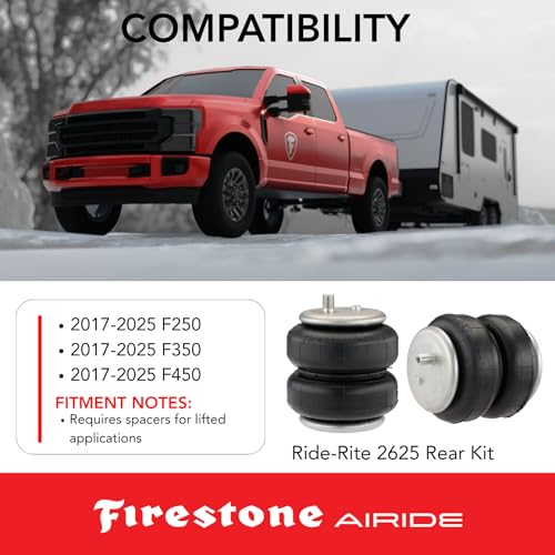 Airide Firestone Airide 2625 Rear Air Spring Kit fits 2017-2025 F250 F350 4WD | Load Capacity of 5,000 - Outdoor Depot