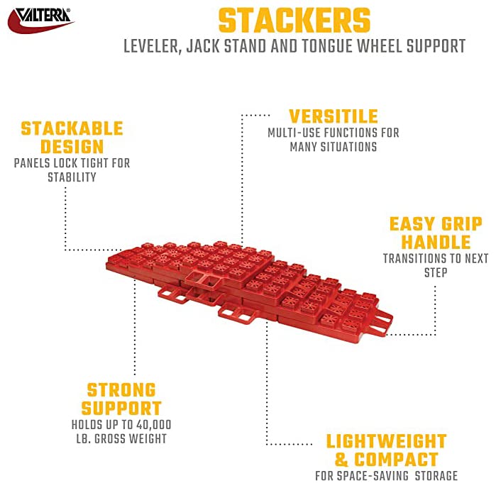 Valterra Valterra A10-0916 Stacker, (Pack of 4) , Red - Outdoor Depot