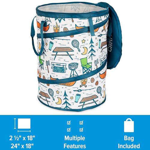 Camco Camco Pop-Up Utility Container - Use as Collapsible Trash Can When Camping - Holds 30-Gallon - Outdoor Depot