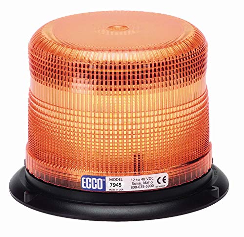 ECCO ECCO 7945A 7945 Series Pulse 2 Beacon Light 3 Bolt / 1 Inch Pipe Mount, Amber - Outdoor Depot