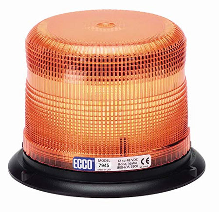 ECCO ECCO 7945A 7945 Series Pulse 2 Beacon Light 3 Bolt / 1 Inch Pipe Mount, Amber - Outdoor Depot