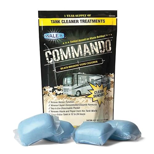 Walex Walex Commando RV Black Holding Tank & Sensor Cleaner - Eliminates Waste & Paper Buildup, Restores - Outdoor Depot