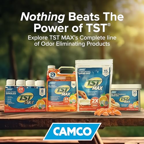 Camco Camco TST MAX RV Toilet Treatment Drop-INs - Control Unwanted Odors & Break Down Waste and Tissue - - Outdoor Depot