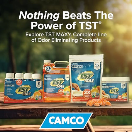 Camco Camco TST MAX RV Toilet Treatment Drop-INs - Control Unwanted Odors & Break Down Waste and Tissue - - Outdoor Depot