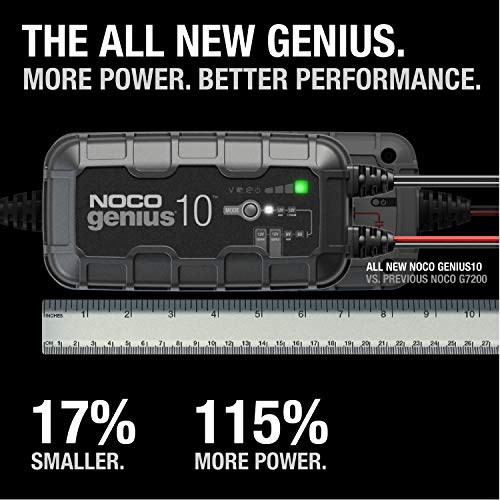 NOCO NOCO GENIUS10: 10A 6V/12V Smart Battery Charger – Automatic Maintainer, Trickle Charger & Desulfator - Outdoor Depot